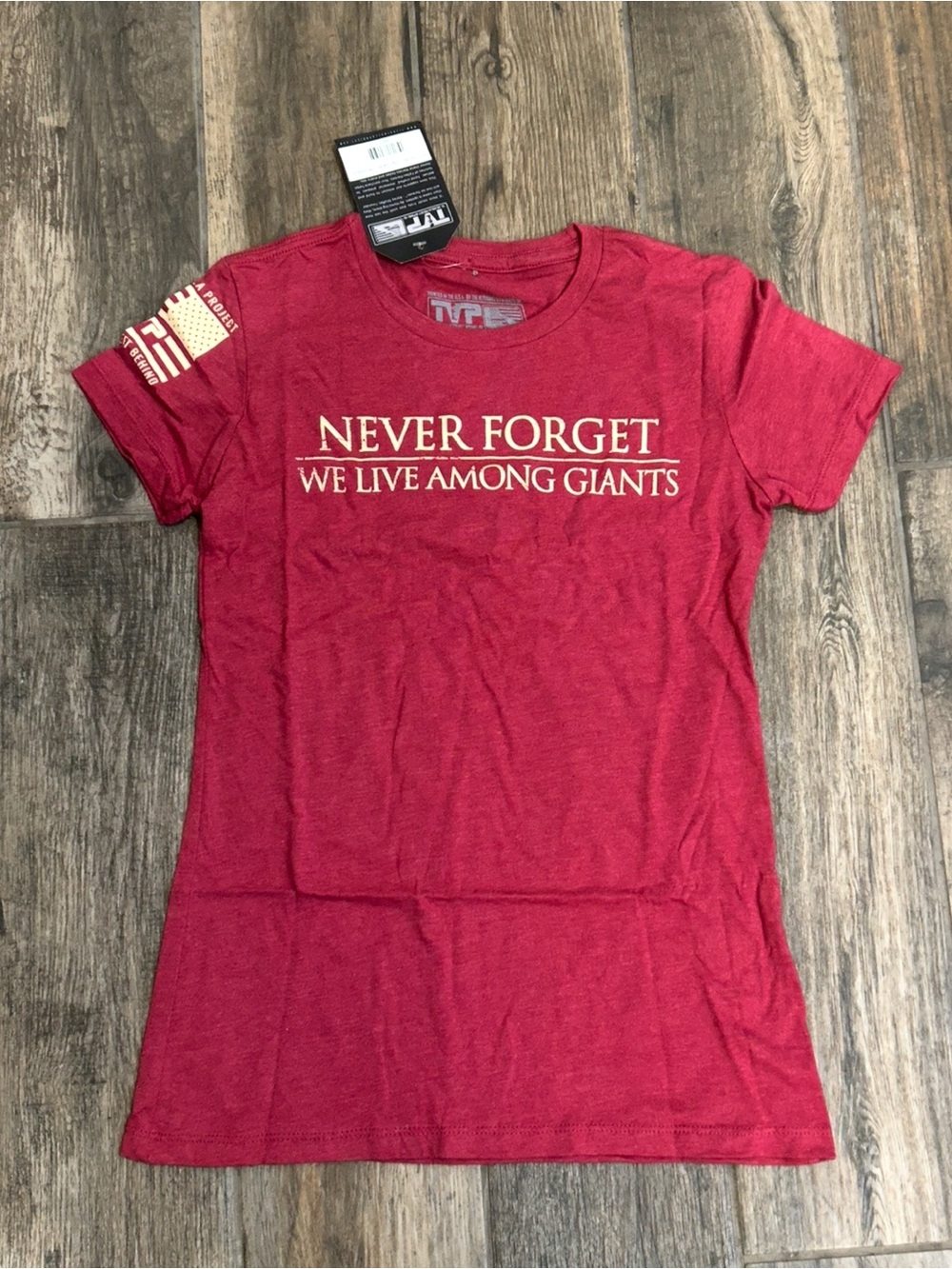 Til Valhalla Project "We Live Among Giants" Never Forget Heroes Small NWT